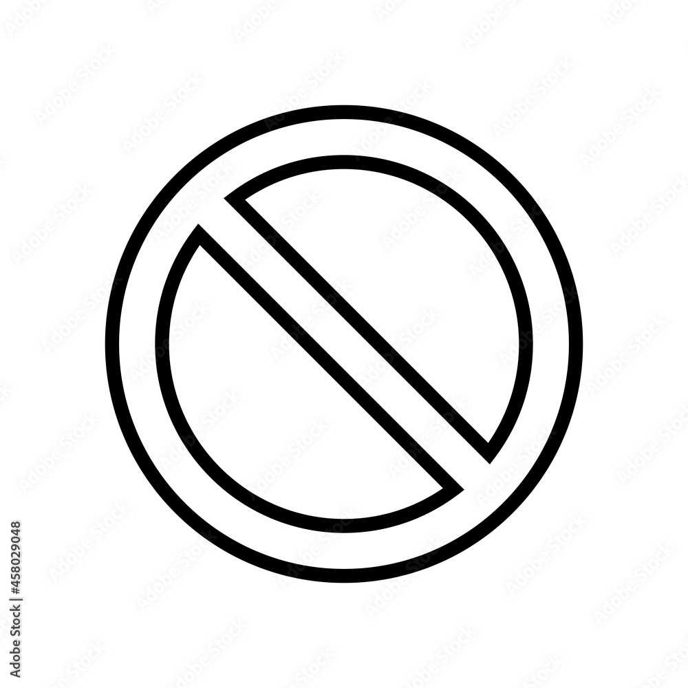 Not Allowed Sign, stop icon vector symbol Not Allowed Sign, stop icon vector symbol