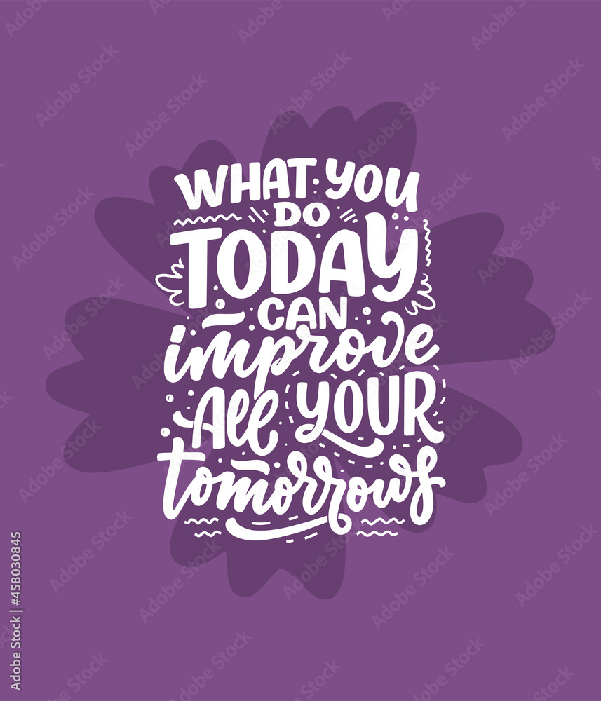 Hand drawn lettering quote in modern calligraphy style about business motivation. Inspiration slogan for print and poster design. Vector Hand drawn lettering quote in modern calligraphy style about business motivation. Inspiration slogan for print and poster design. Vector