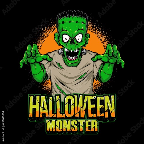 scary halloween monster vector character