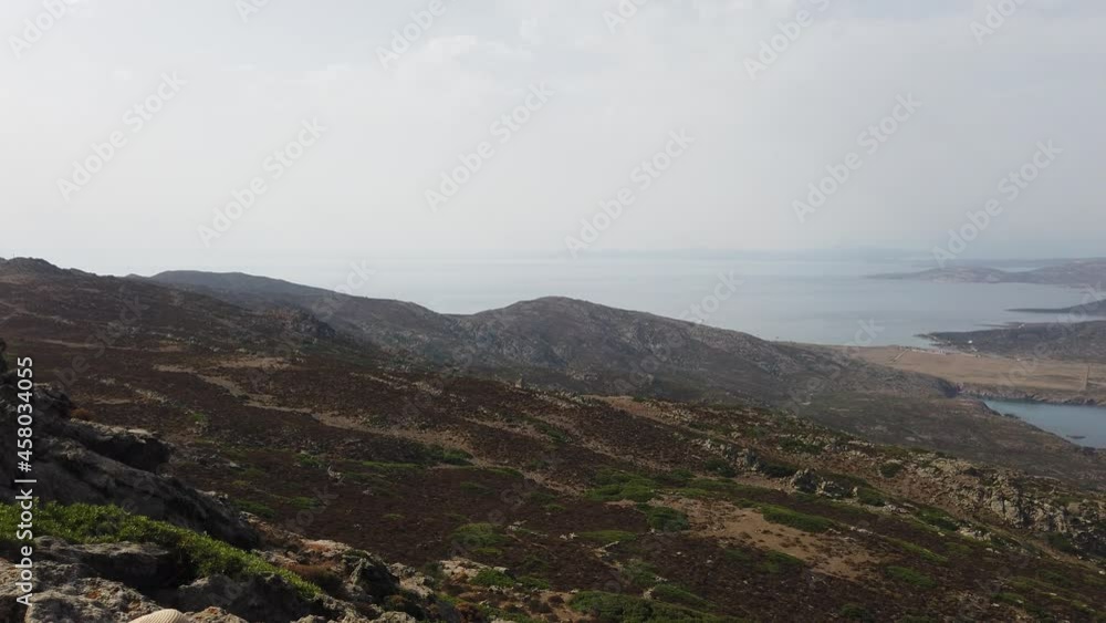 4K video of an overview of one of the islands of Sardinia in Italy