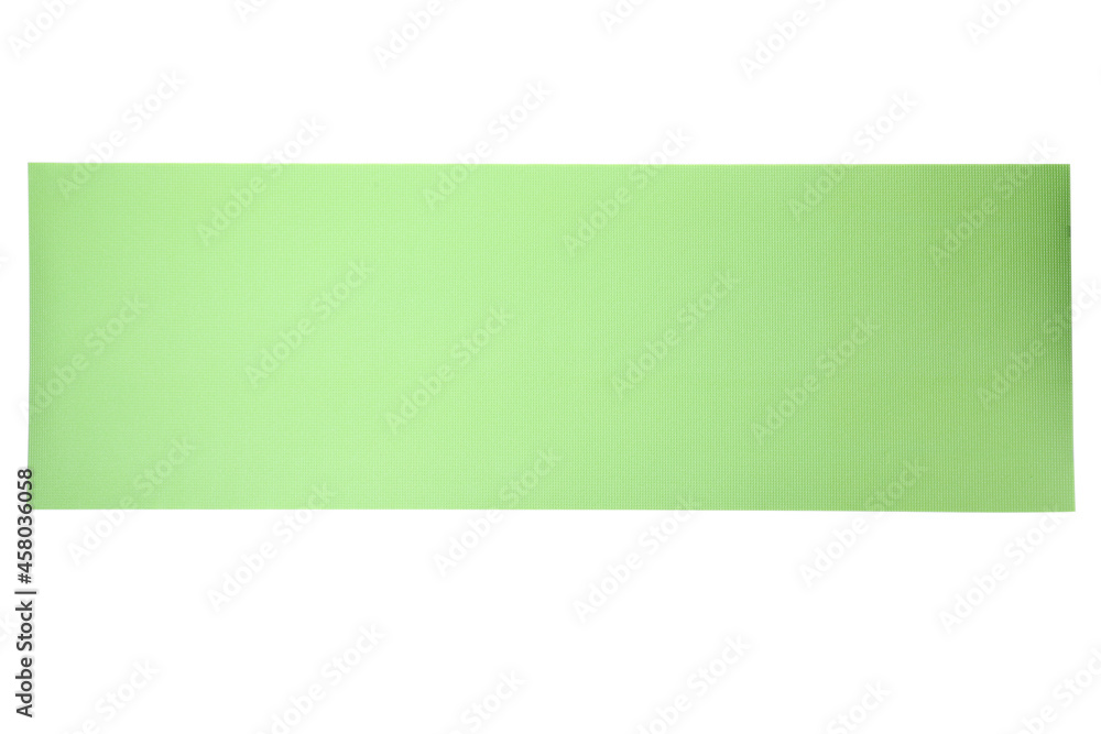 Bright camping or exercise mat isolated on white, top view Bright camping or exercise mat isolated on white, top view