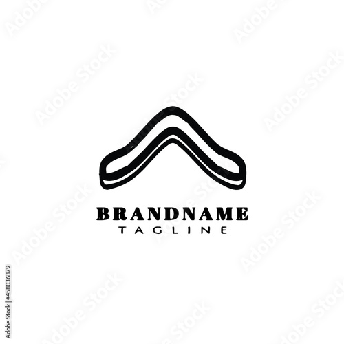 native boomerangs logo cartoon icon design cute black isolated vector illustration