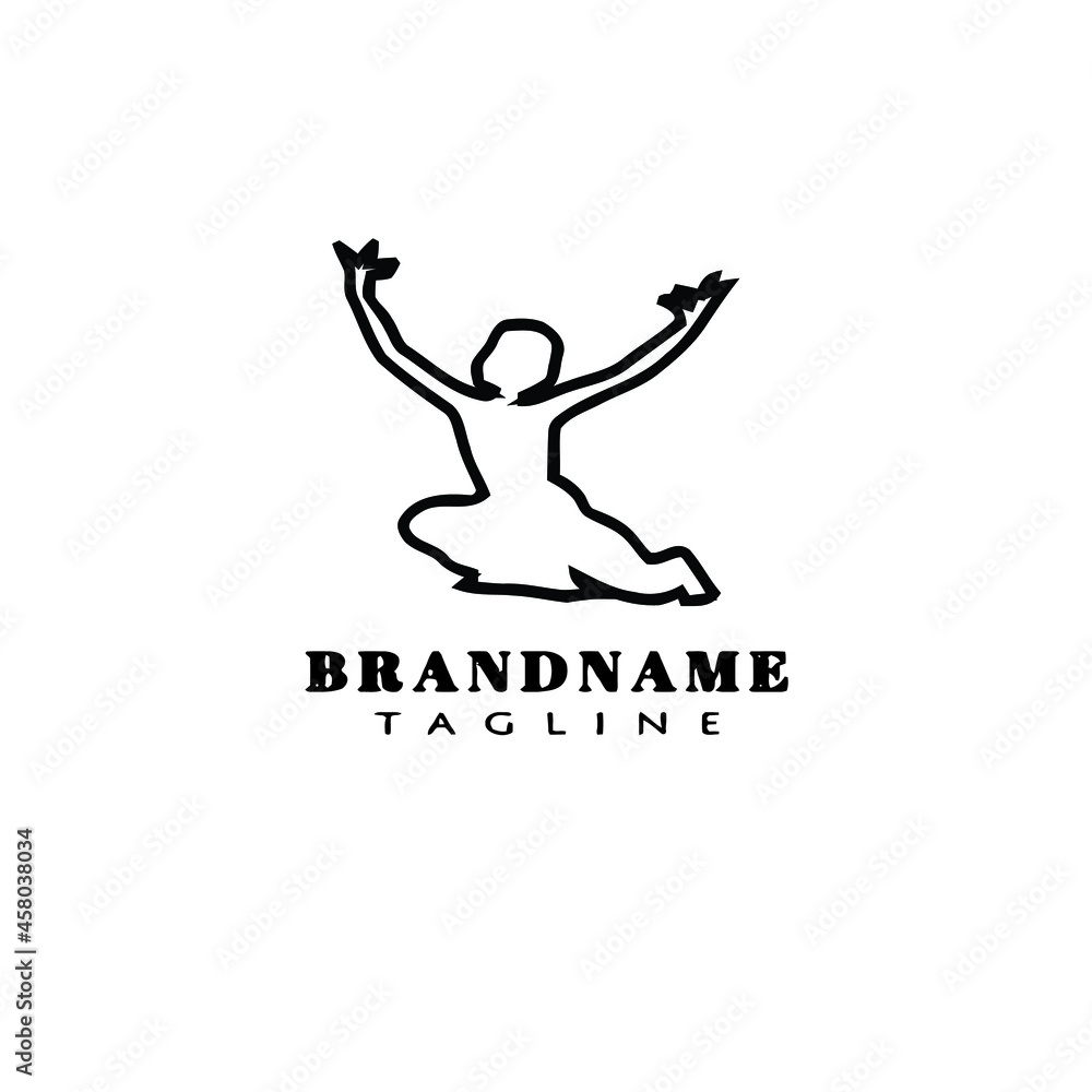 Naklejka premium dance logo design template icon vector illustration
