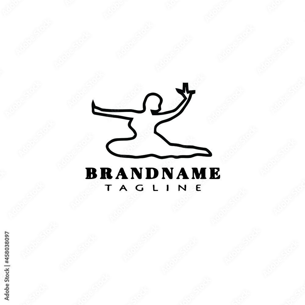 dance logo design icon vector illustration
