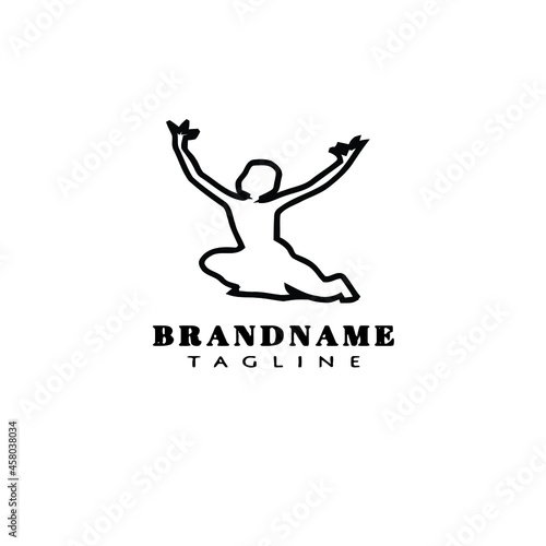 dance logo design template icon vector illustration