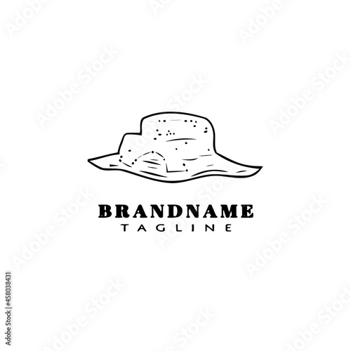 women hat logo cartoon icon design template isolated vector illustration