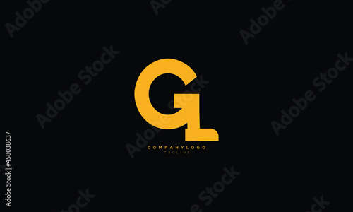 GL, LG, Abstract initial monogram letter alphabet logo design