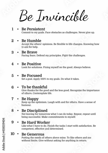 Inspirational success phrases minimal black and white design
