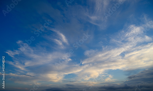 Beautiful white clouds against the blue sky.