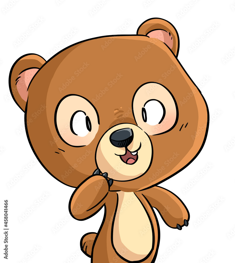 Illustration of happy kid wearing a bear costume Illustration of happy kid wearing a bear costume