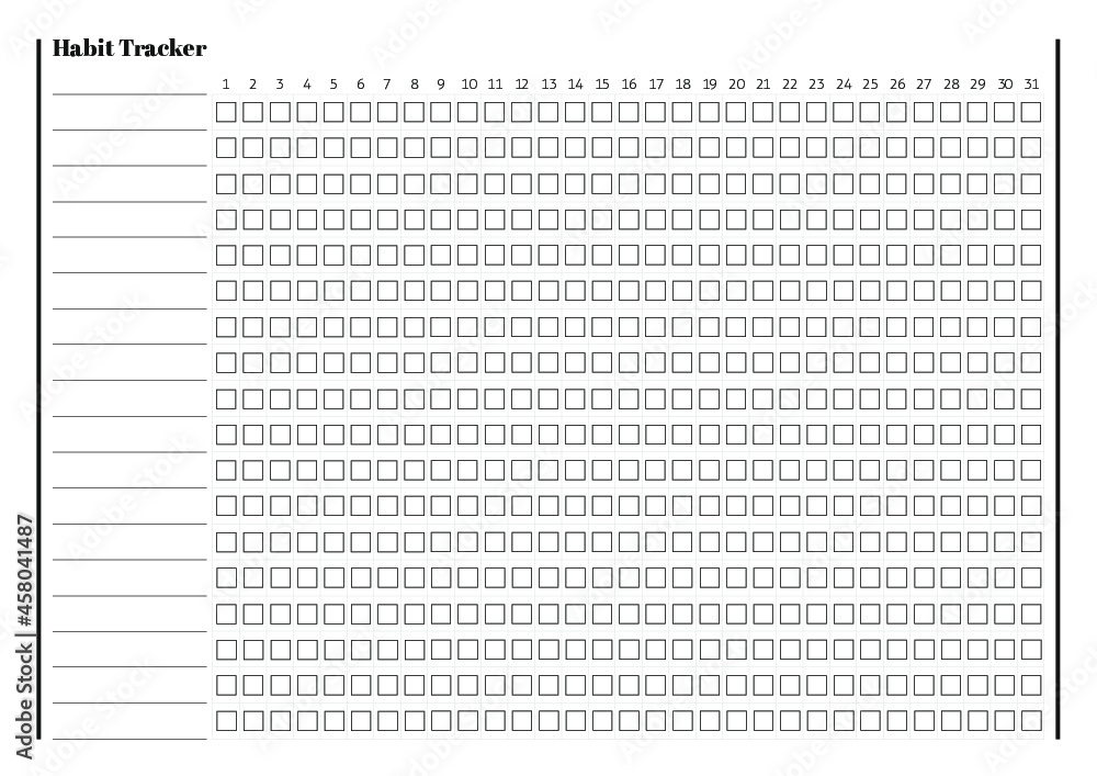 List, map and agenda to plan life. Habit tracker. List, map and agenda to plan life. Habit tracker.