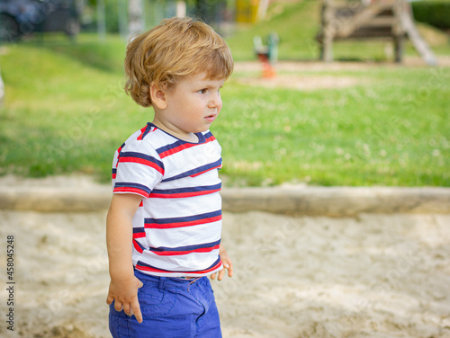 Little boy plays in the park © rubchikova
