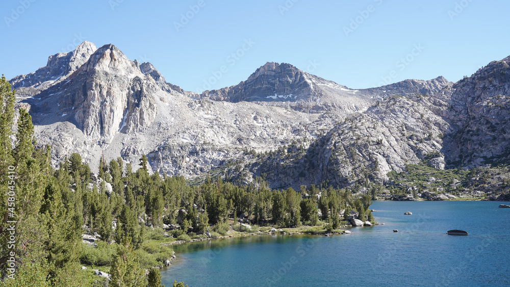 Rae Lakes with Moutain Landscapes in the Sierra Nevada Range of California, USA.