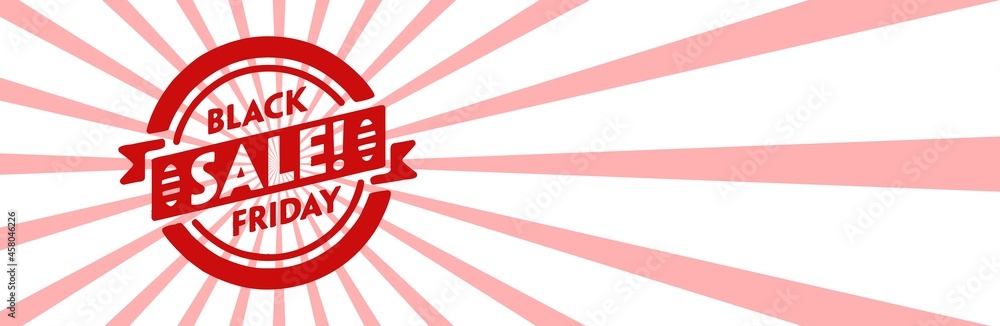 Black friday retro sales banner with sunrays, announcing discount, advertisement items, oldskool banner sunburst background Black friday retro sales banner with sunrays, announcing discount, advertisement items, oldskool banner sunburst background