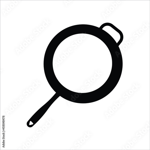 Frying pan glyph icon. Frypan, Pan vector icon