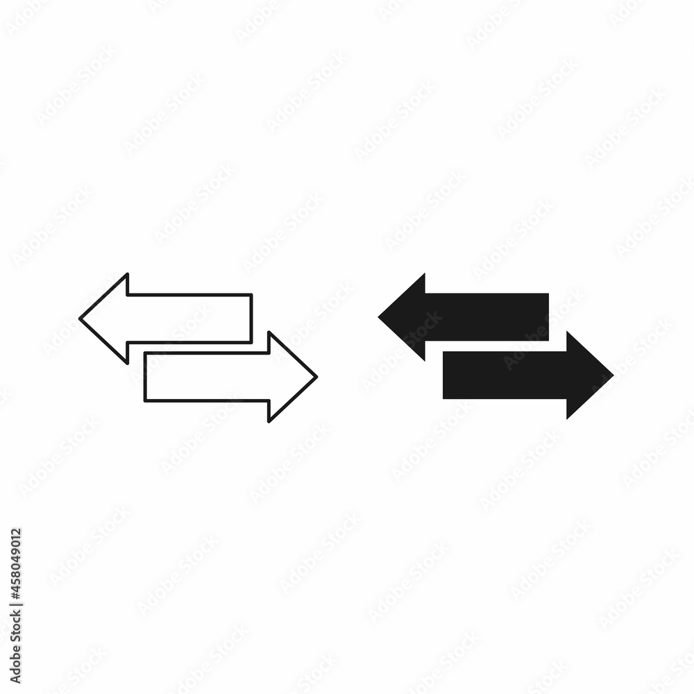 Double, exchange arrows icon set Double, exchange arrows icon set