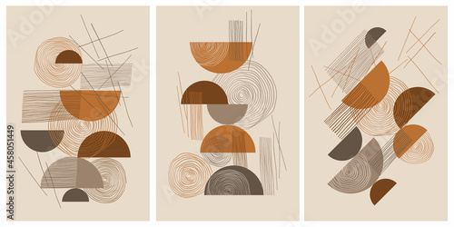 poster with abstract retro ...
