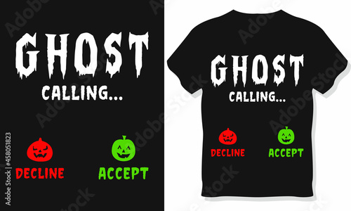 Ghost calling Halloween t-shirt design