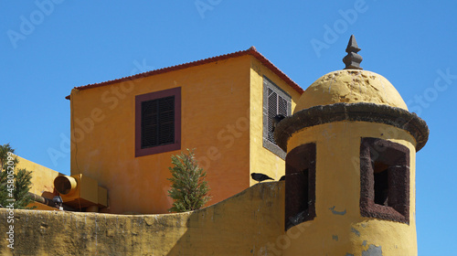 detail of the old St. Tiago fortress, Funchal , Madeira, Portugal
