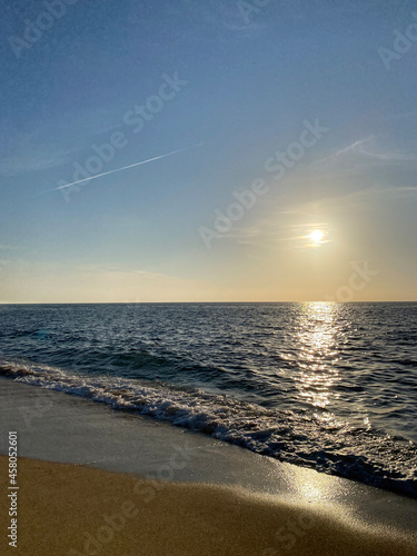 Sunset on the sea beach picture 