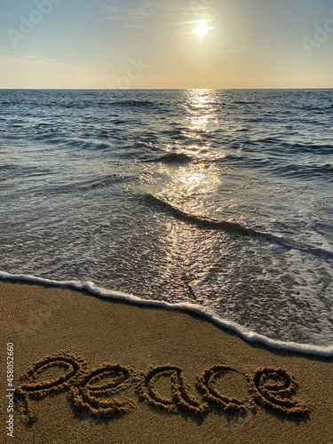 Sunset on the sea beach picture 