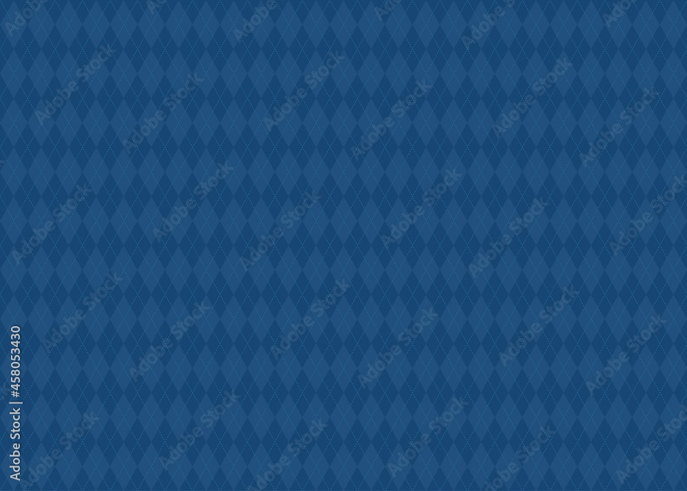 アーガイルチェックの背景素材 イラスト 秋冬 クリスマス 濃紺 青色 Stock Vector Adobe Stock