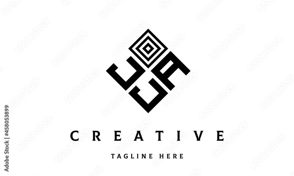 JAJ square three latter logo vector JAJ square three latter logo vector