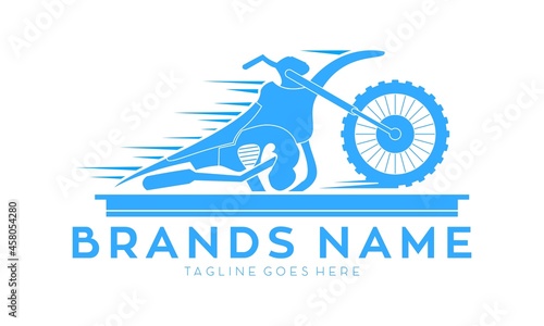 Fast trail motorcycle vector logo