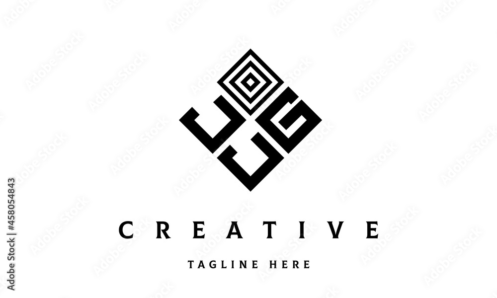 JGJ square three latter logo vector JGJ square three latter logo vector