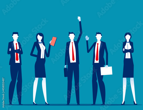The business team people. Office connection concept