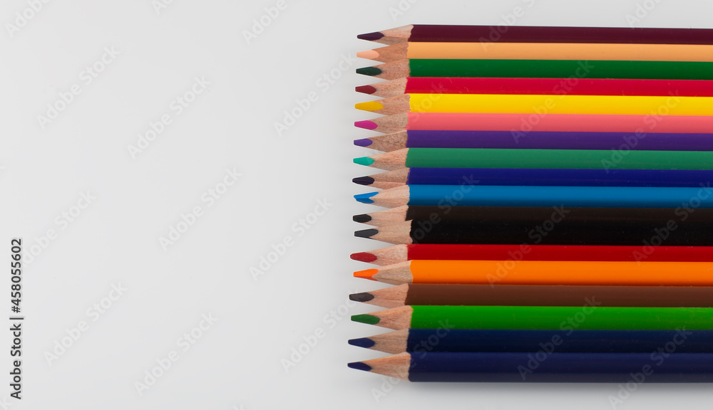 Colored pencils, isolated on the white background. Colored pencils, isolated on the white background.