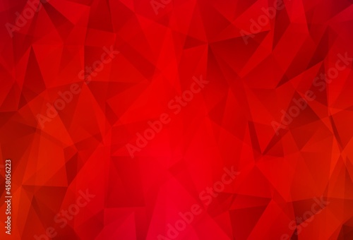 Light Red vector triangle mosaic background.