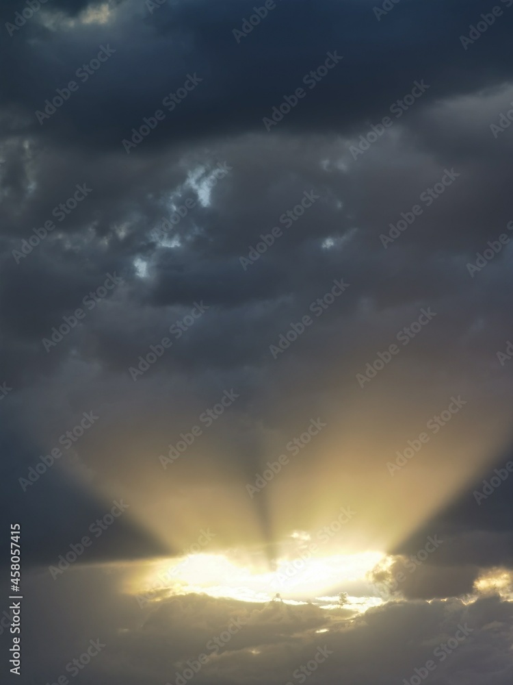 sun among clouds light curtains diffuse background