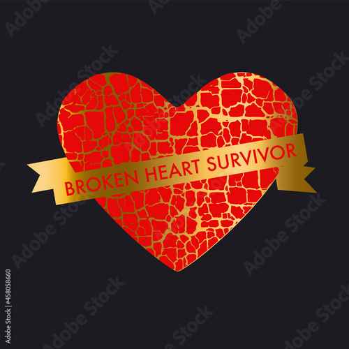 Broken heart survivor print and poster for print