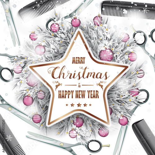 Merry Christmas Scissors Combs Cover photo