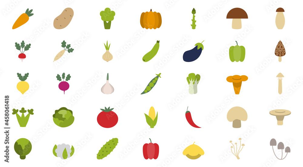 Set of vegetables, mushrooms and nuts. Fresh and tasty organic food Set of vegetables, mushrooms and nuts. Fresh and tasty organic food
