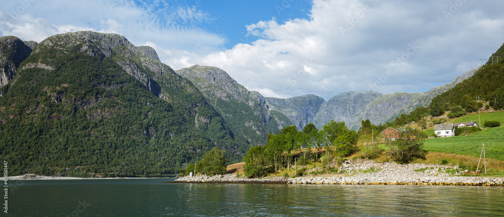 lake and mountains