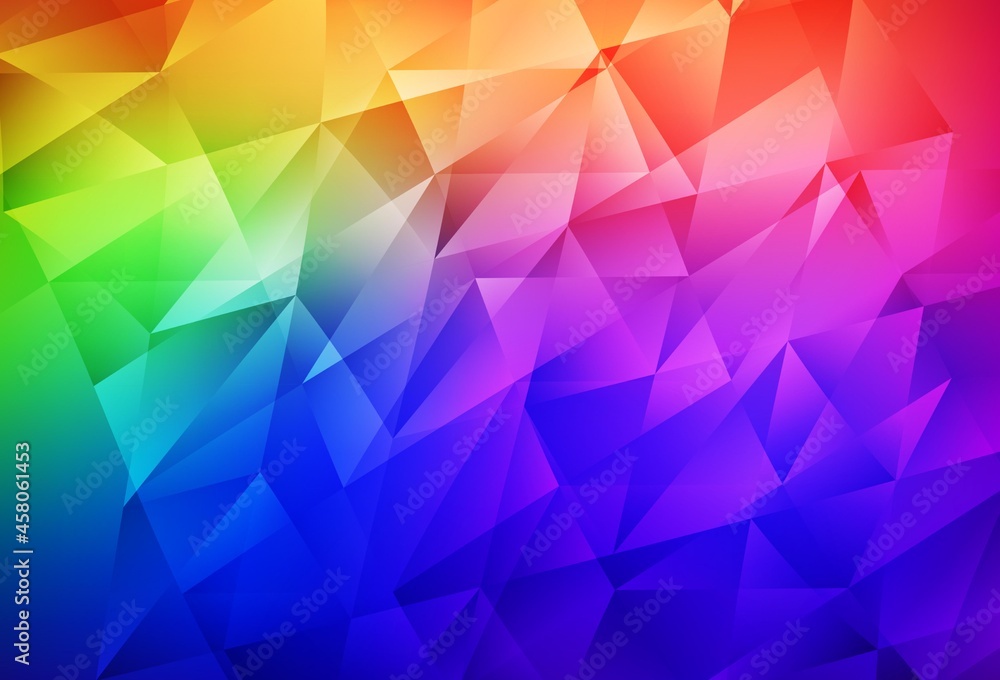 Fototapeta premium Dark Multicolor vector layout with lines, triangles.