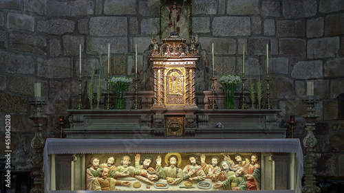 Old catholic altar and tabernacle