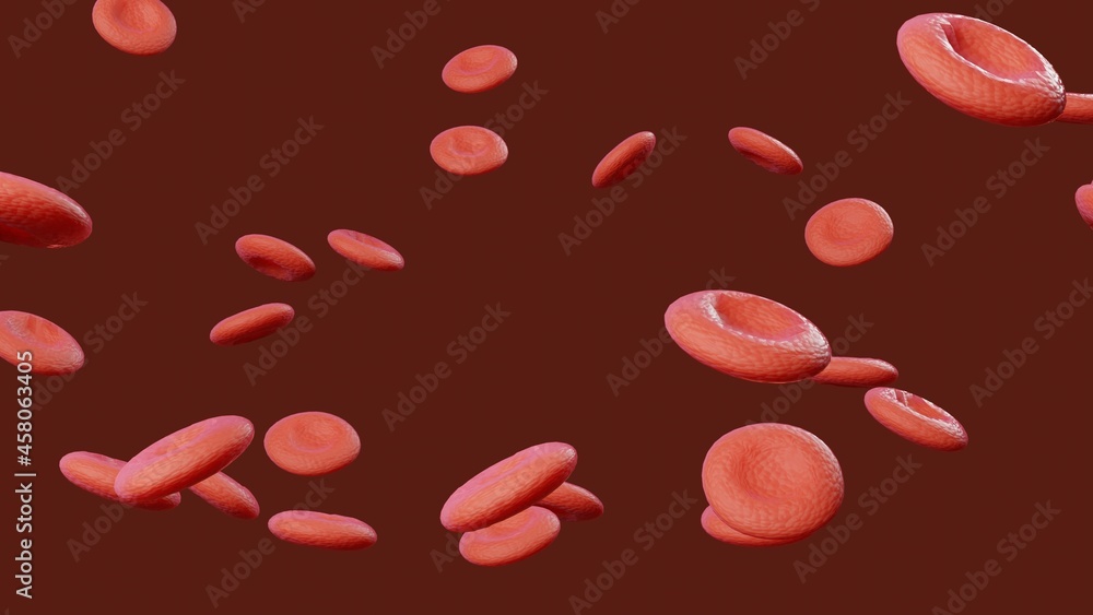 3D rendering of red blood cells 3D rendering of red blood cells
