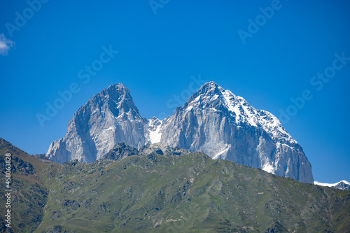 Mountain, alps, view, snow