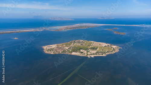 fotografia aerea delle saline di marsala