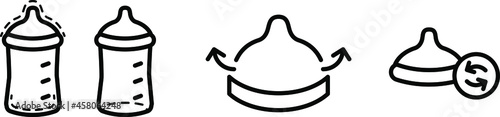 anti-colic baby bottle icon