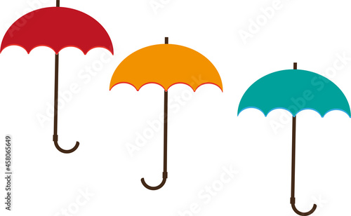 Print  Colored. isolated umbrellas for womeb during the rainy season.