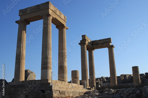 The Acropolis of Lindos on the island of Rhodes, Greece