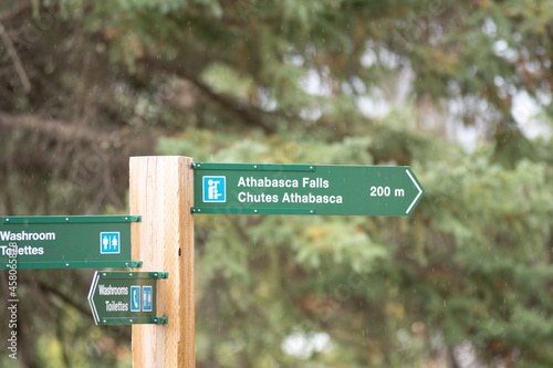 Waypost Athabasca Falls Jasper Canada photo