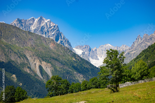 Mountain, alps, view, snow