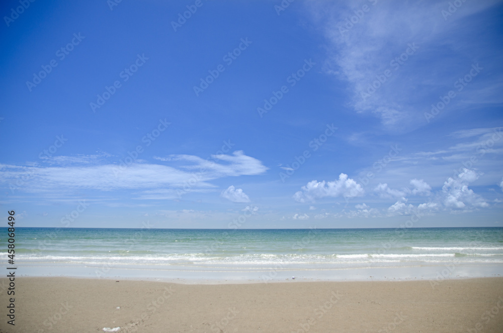 empty beach in sunny day