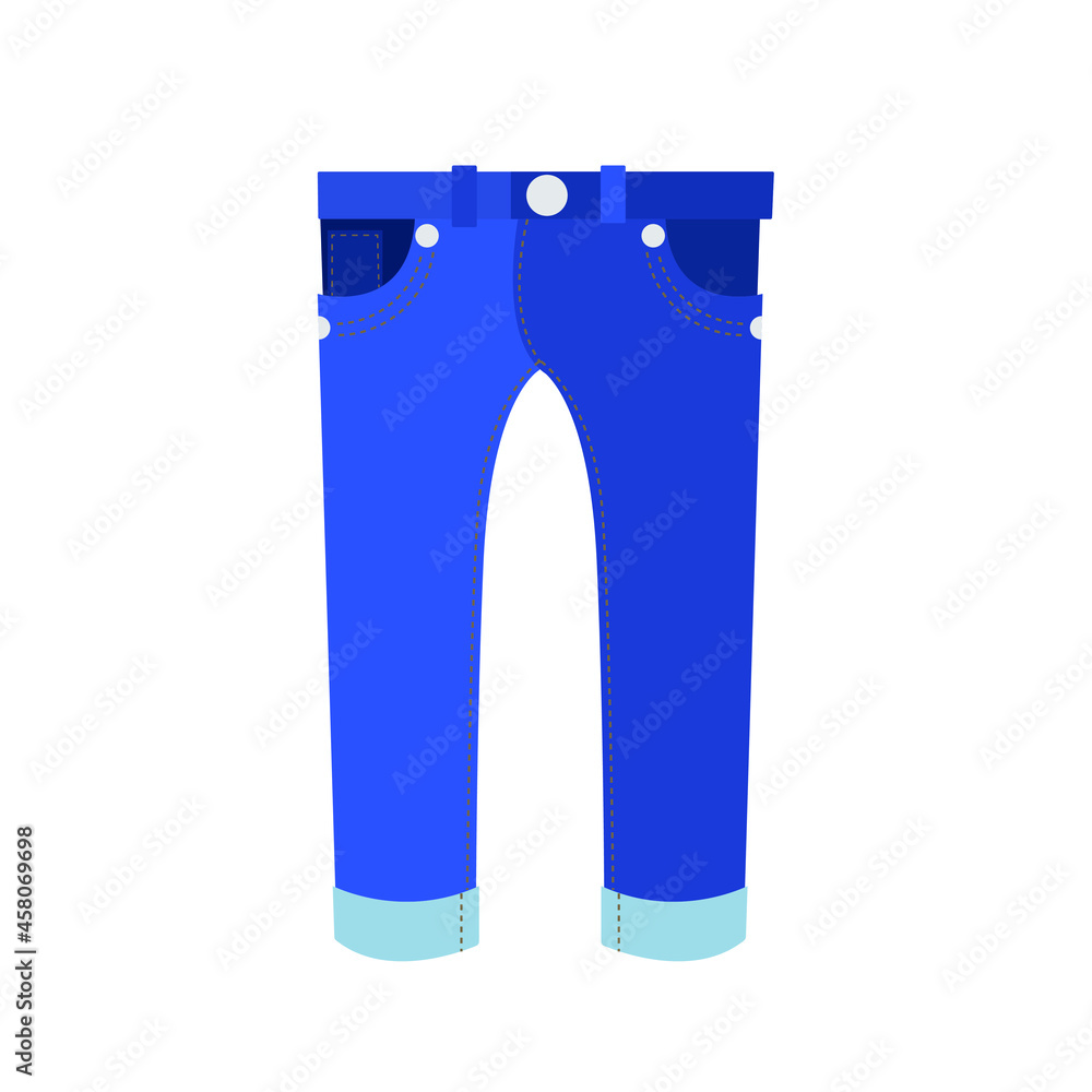 Blue jeans pants emoji vector illustration Stock Vector Adobe Stock