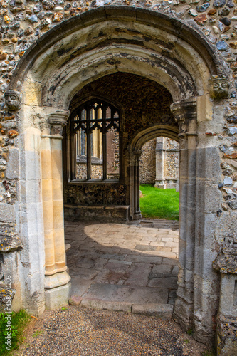 Porch at Thaxted Parish Church in Essex, UK